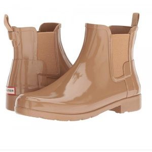 Hunter Tan Chelsea Rain Boots